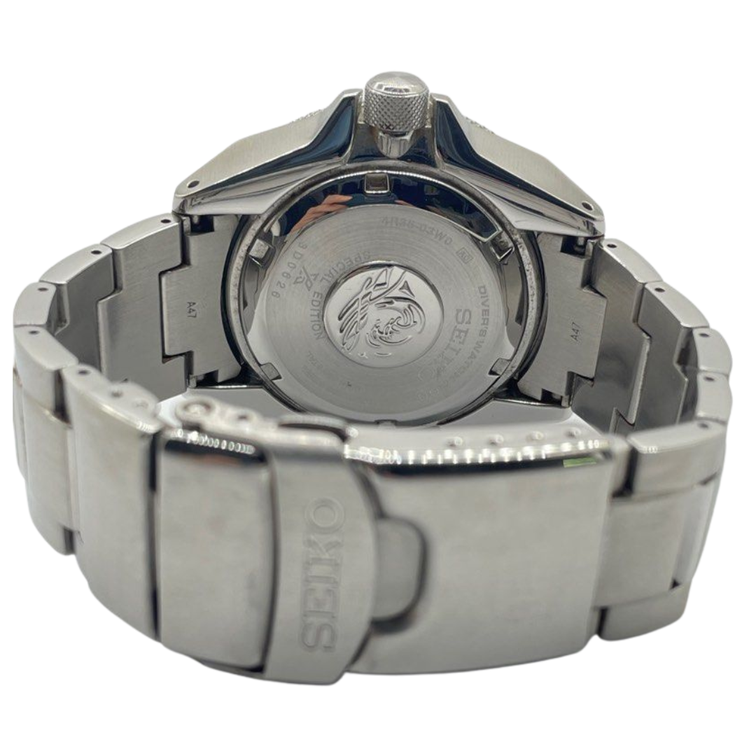 Seiko Save The Ocean King Samurai 43.8mm Automatic Divers Blue Dial Watch SRPE33K1