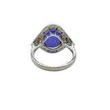 750 White Gold Natural Tanzanite & Diamond Ring