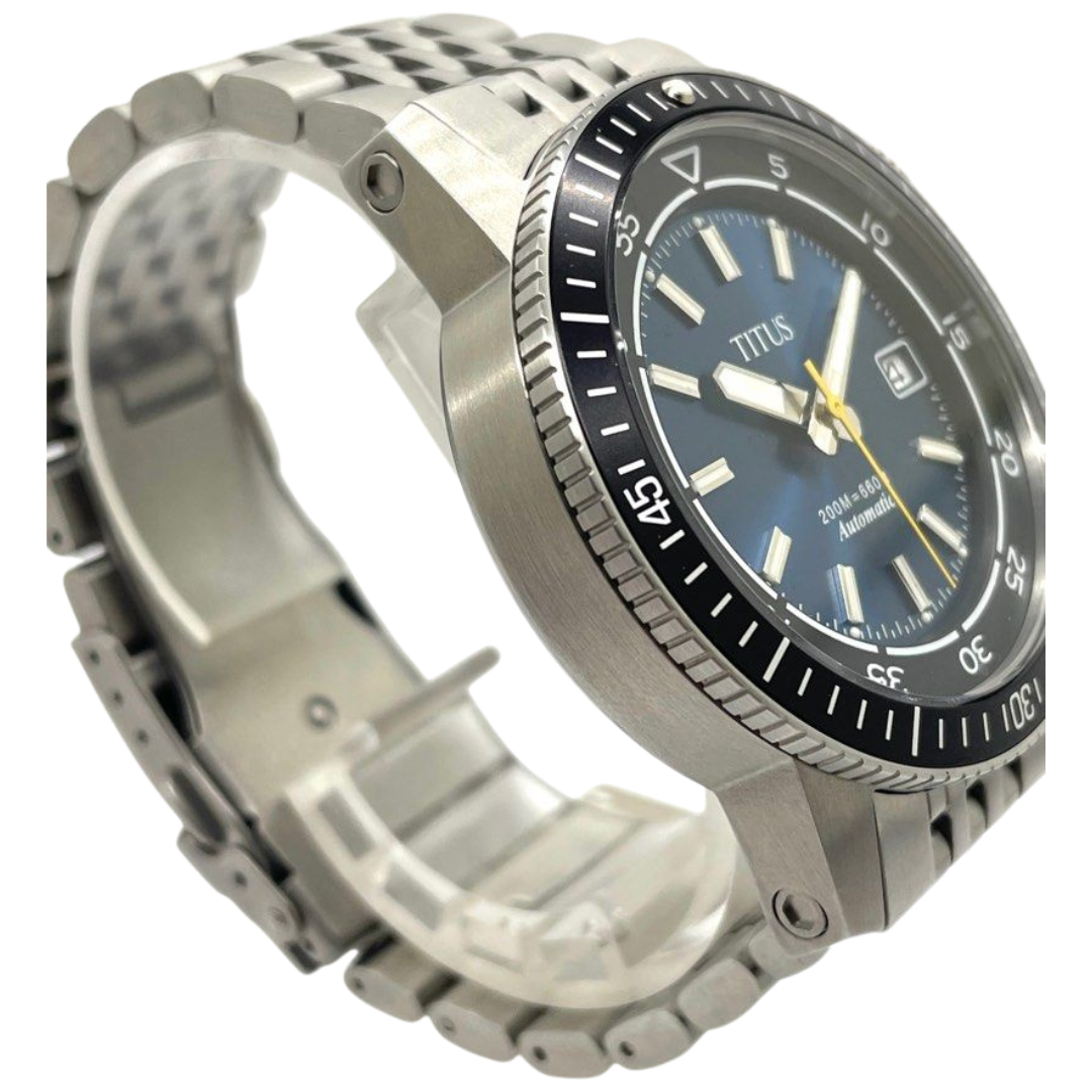 Solvil ET Titus Fort 42mm Automatic Blue Dial Steel Watch W06-03340-001