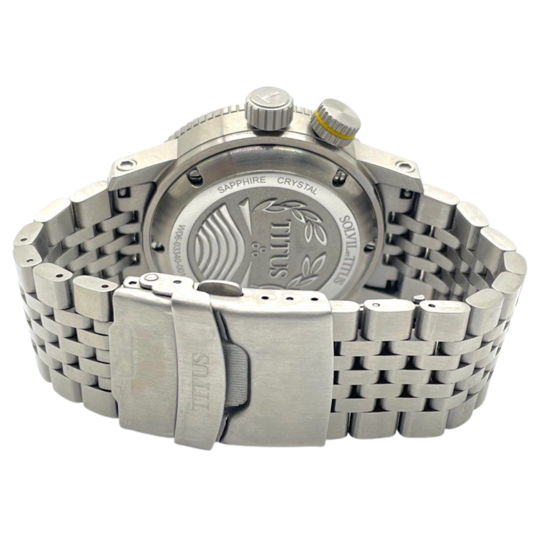 Solvil ET Titus Fort 42mm Automatic Blue Dial Steel Watch W06-03340-001