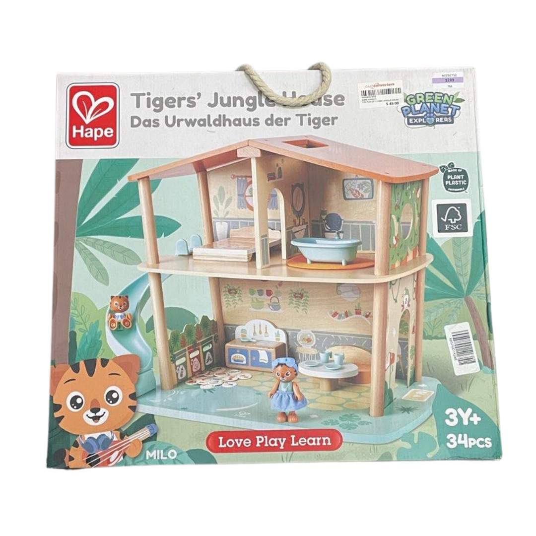 Hape 3412 Tiger's Jungle House For Kids Age 3+ Years