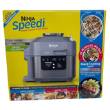 Ninja Speedi 10in1 Rapid Cooker, Air Fryer and Multi 5.7L, Meals for 4 in 15 Minutes, Fry, Steam, Grill, Bake, Roast, Sear, Slow Cook & More, Cooks Portions, Sea Salt Grey, Ninja ON401