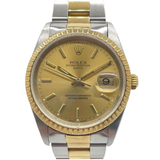 Rolex Oyster Perpetual Date 34mm 15223 Half Gold Automatic Watch