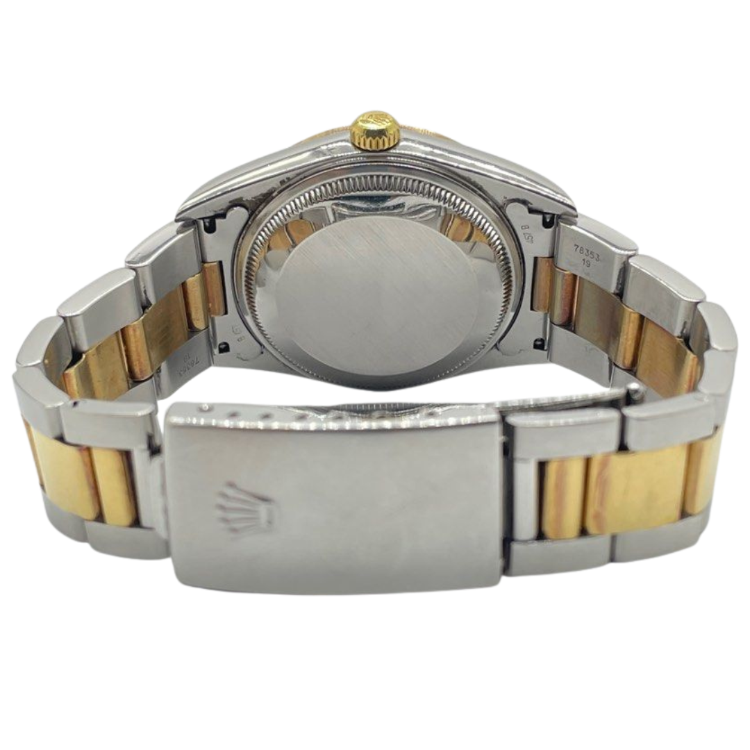 Rolex Oyster Perpetual Date 34mm 15223 Half Gold Automatic Watch