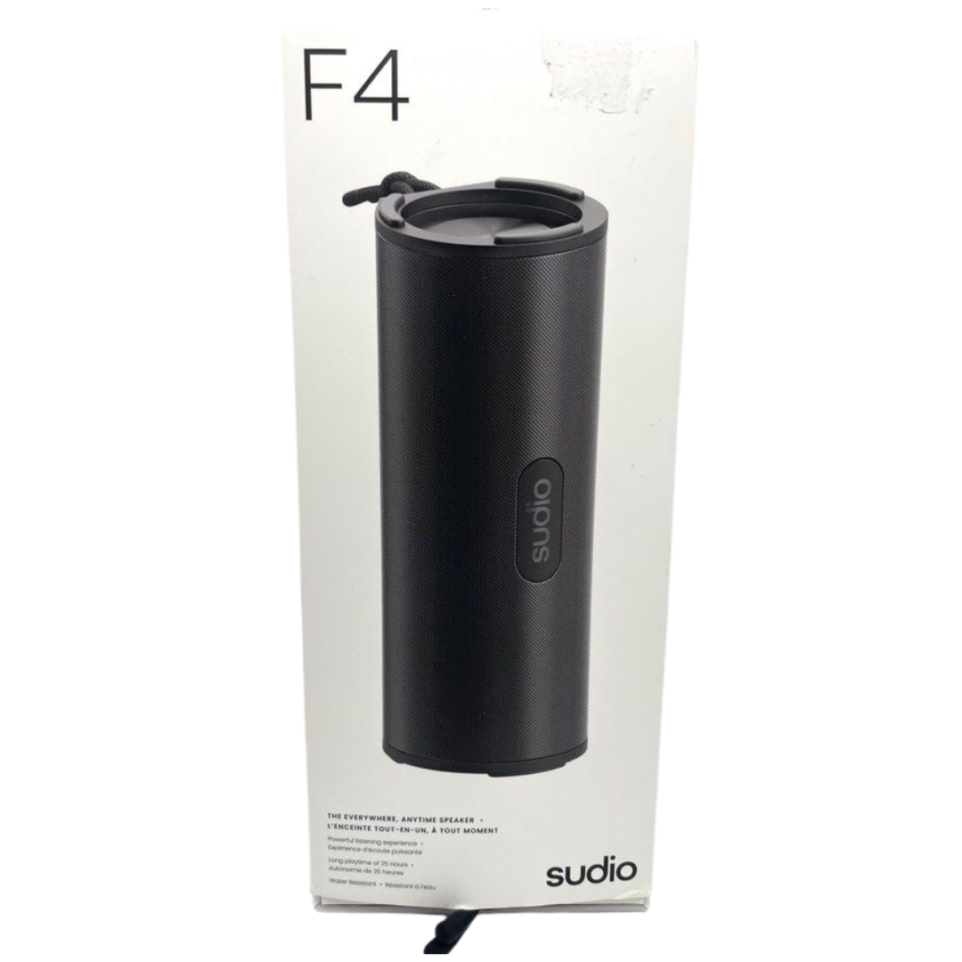 Sudio F4 Bluetooth Speaker, Portable Music Box with 20 W Power, 25 Hours Playtime, IPX5 Splashproof, USB-C Charging