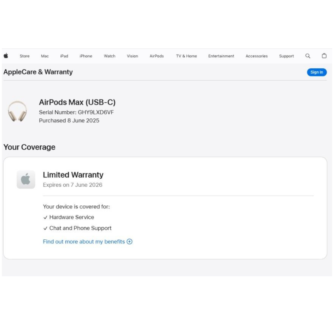 Apple AirPods Max (2nd Gen) Wireless Over-Ear Headphones A3184