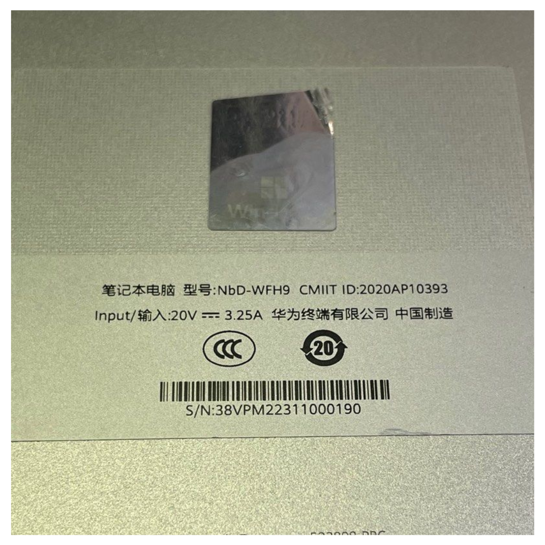 HUAWEI MateBook NBD-WFH9 14" Laptop, i5-1135G7, 16GB RAM, 512GB SSD, Windows 11 Home - Mystic Silver