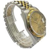 Rolex Datejust 16233 36mm Half Gold Automatic Gold Dial Watch
