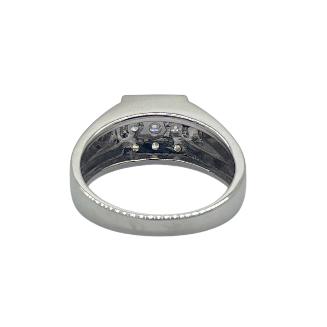 750 White Gold Natural Diamond Men’s Ring