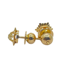 850 Yellow Gold Natural Fancy Diamond Earring