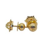 850 Yellow Gold Natural Fancy Diamond Earring