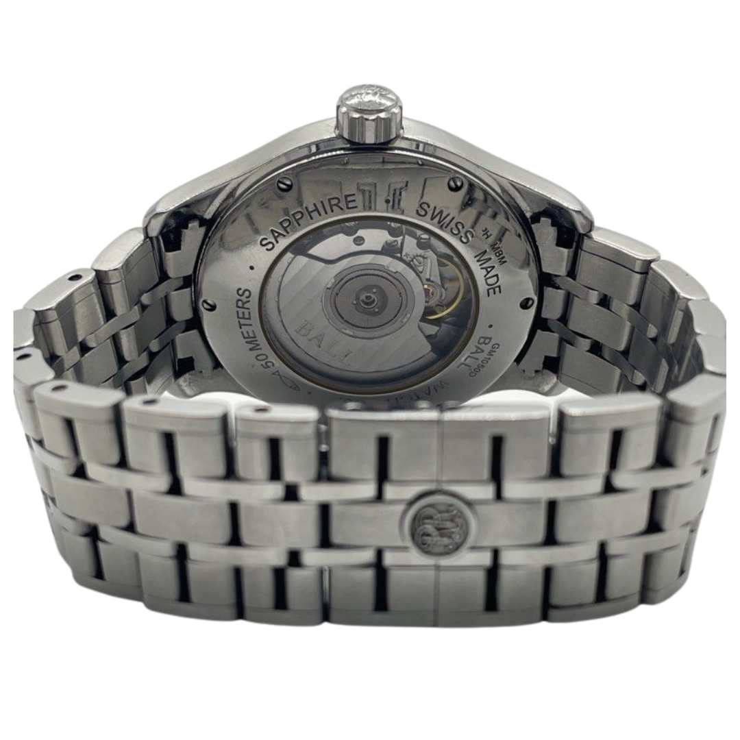 Ball Trainmaster Voyager GMT 41mm Automatic White Dial Watch GM1050D