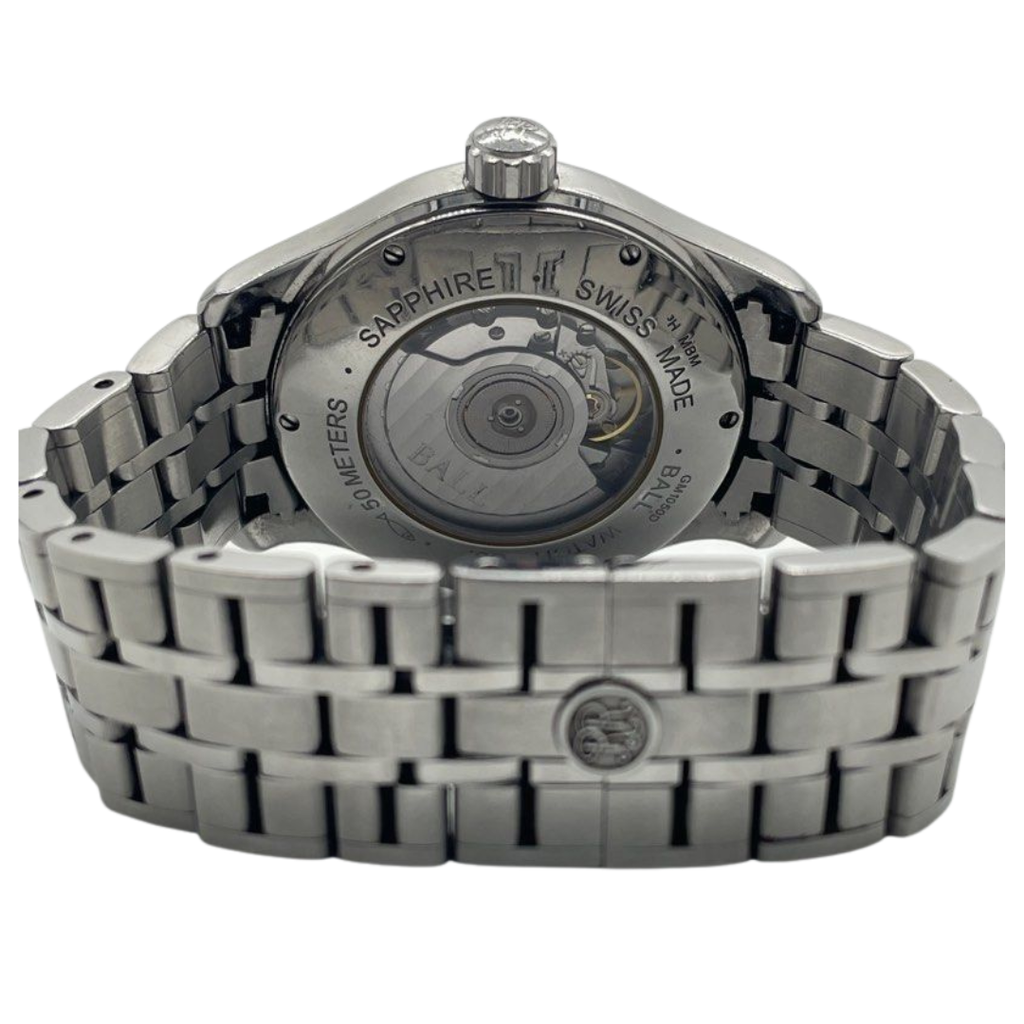 Ball Trainmaster Voyager GMT 41mm Automatic White Dial Watch GM1050D