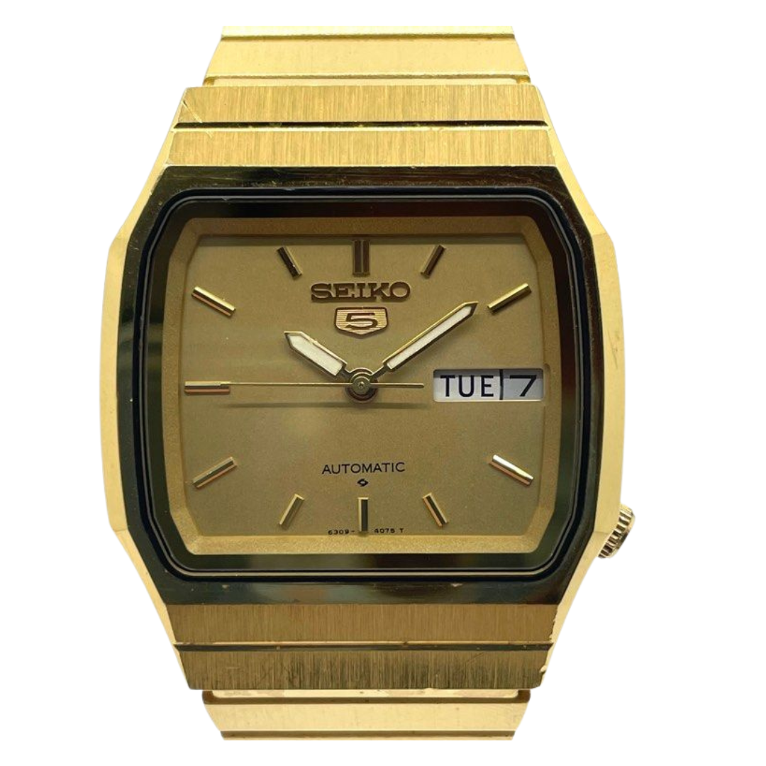 Seiko 35mm Automatic Steel Watch Vintage 6309-4010