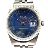 Rolex Datejust 36mm 16234 Automatic Blue Roman Dial Watch