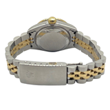 Rolex Datejust 69173 26mm Automatic Half Gold Diamond Index & Bezel Black Dial Watch