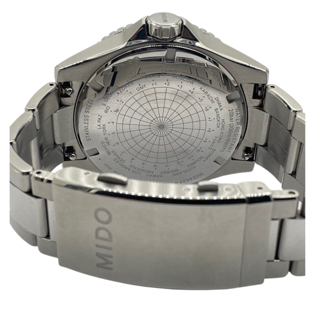 Mido Ocean Star GMT 44mm Automatic Blue Dial Watch M026629 (BEZEL CRACK)