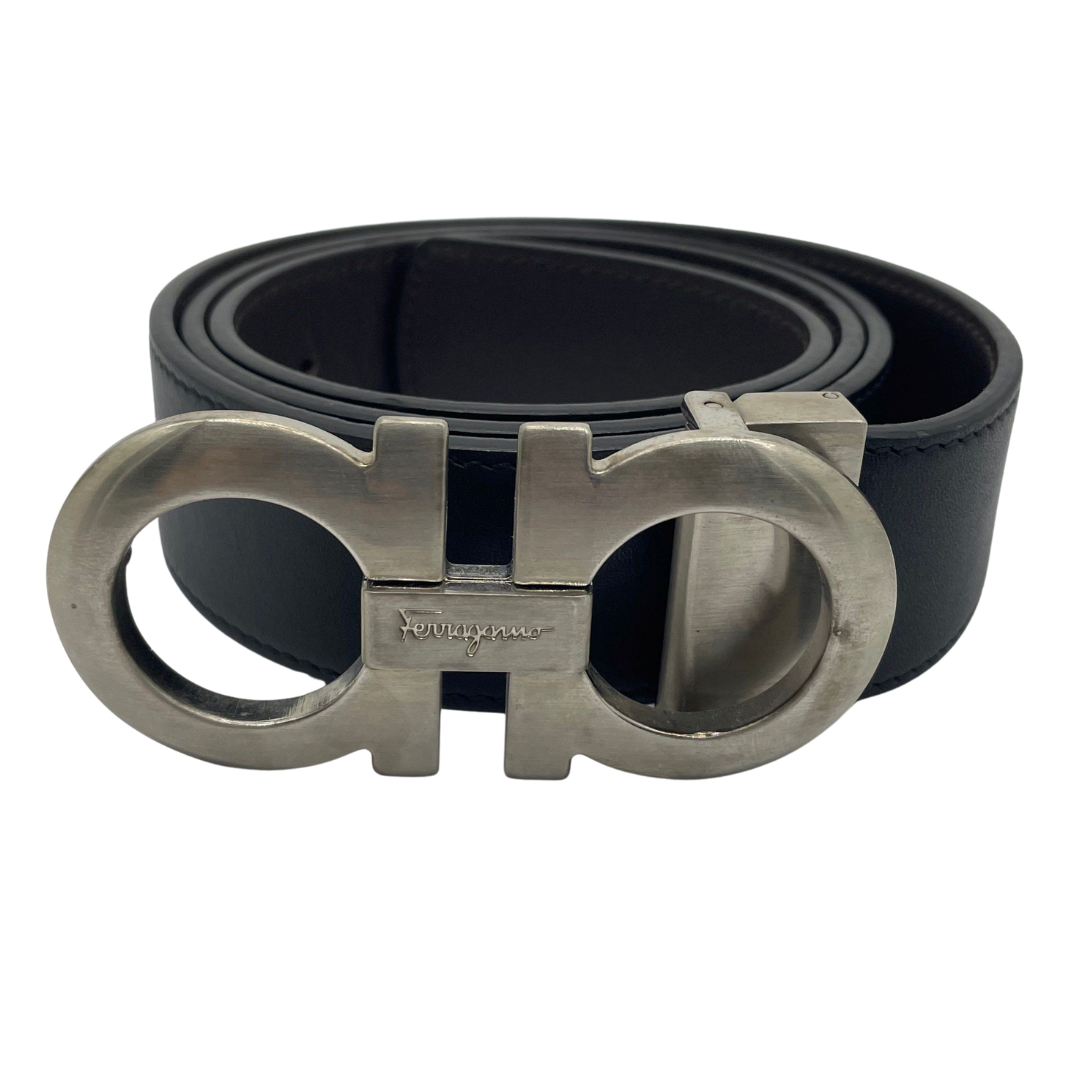 Salvatore Ferragamo Leather Black Belt 90cm