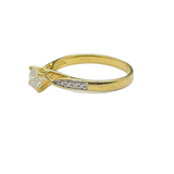 18K Yellow Gold Natural Diamond Ring