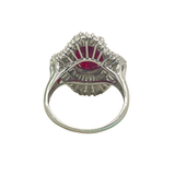 PT900 Natural Ruby (Burma) & Diamond Ring