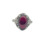PT900 Natural Red Tourmaline Ring