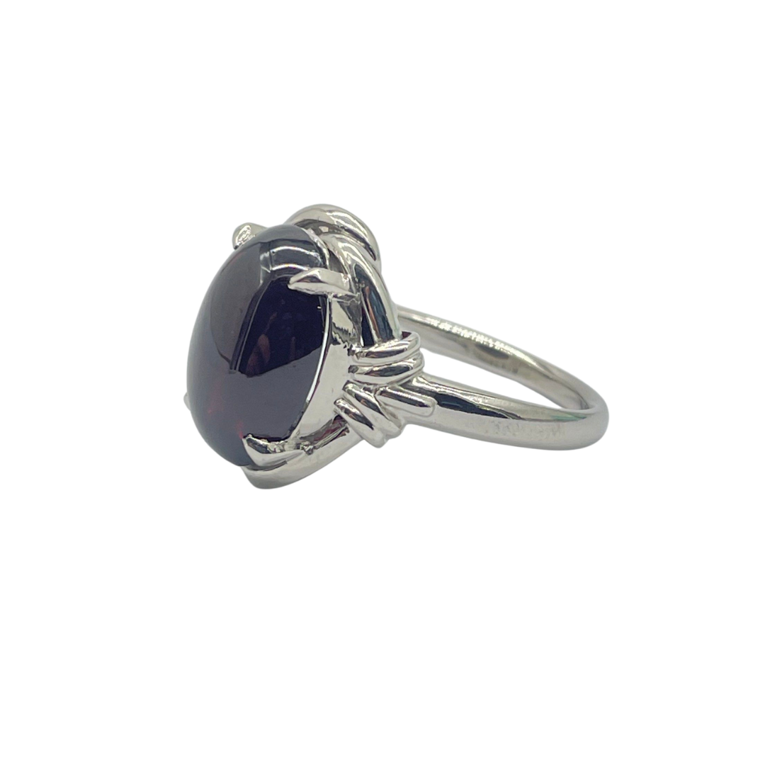 PT900 Natural Red Tourmaline Ring