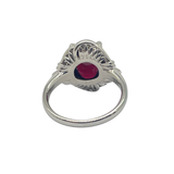 PT900 Natural Red Tourmaline Ring