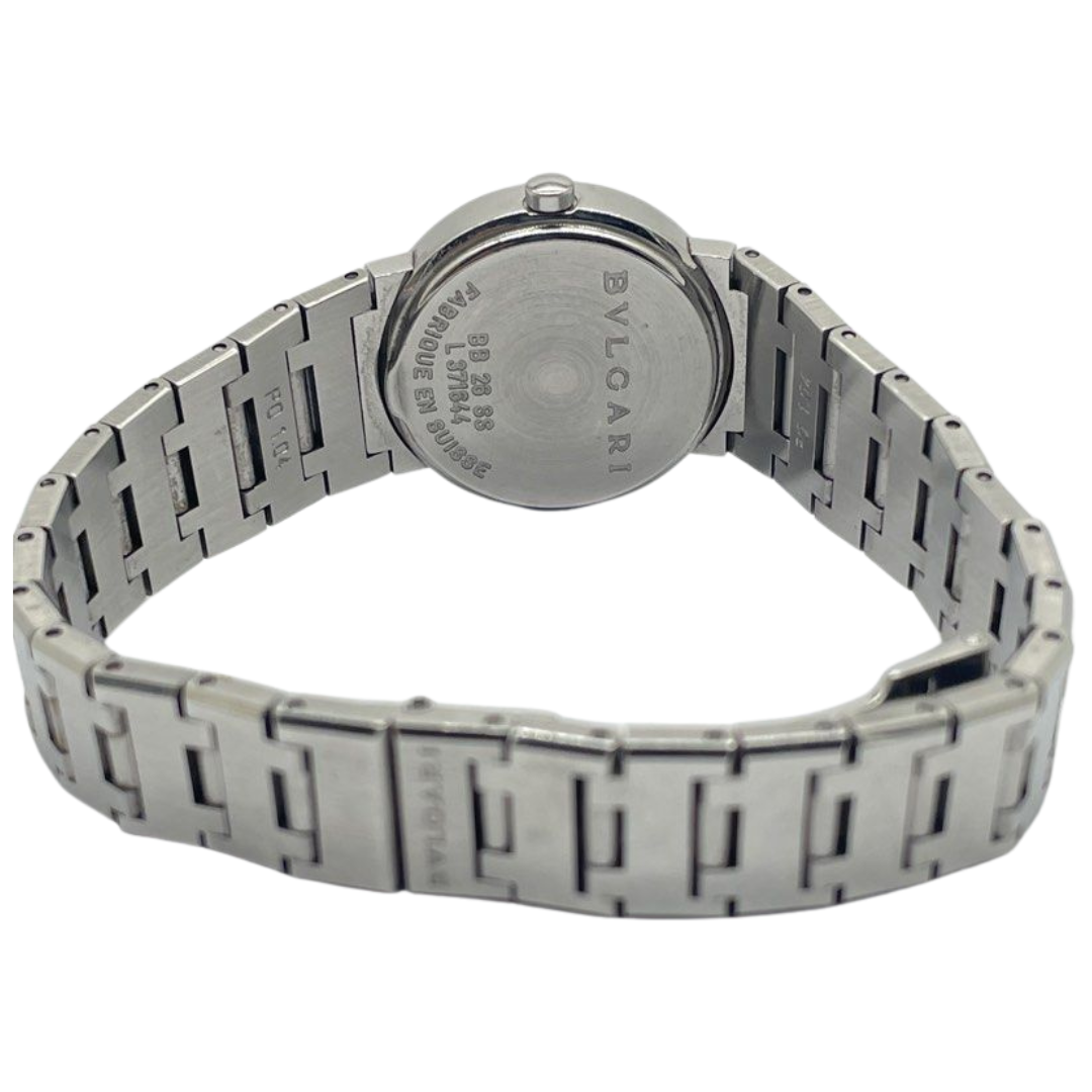 Bvlgari BB26SS 26mm Quartz Black Dial Steel Watch