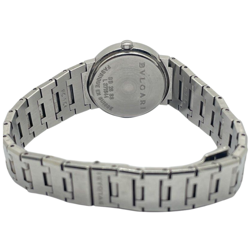 Bvlgari BB26SS 26mm Quartz Black Dial Steel Watch