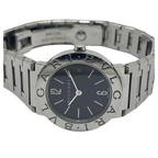 Bvlgari BB26SS 26mm Quartz Black Dial Steel Watch
