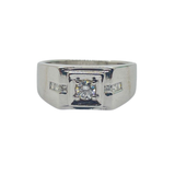 750 White Gold Natural Diamond Men’s Ring