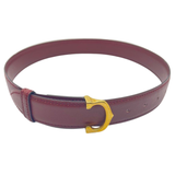 Cartier Must De Cartier Burgundy Leather Belt
