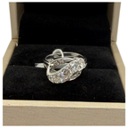 18K White Gold Natural Diamond Ring