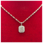 750 White Gold Natural Diamond Necklace