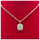 750 White Gold Natural Diamond Necklace