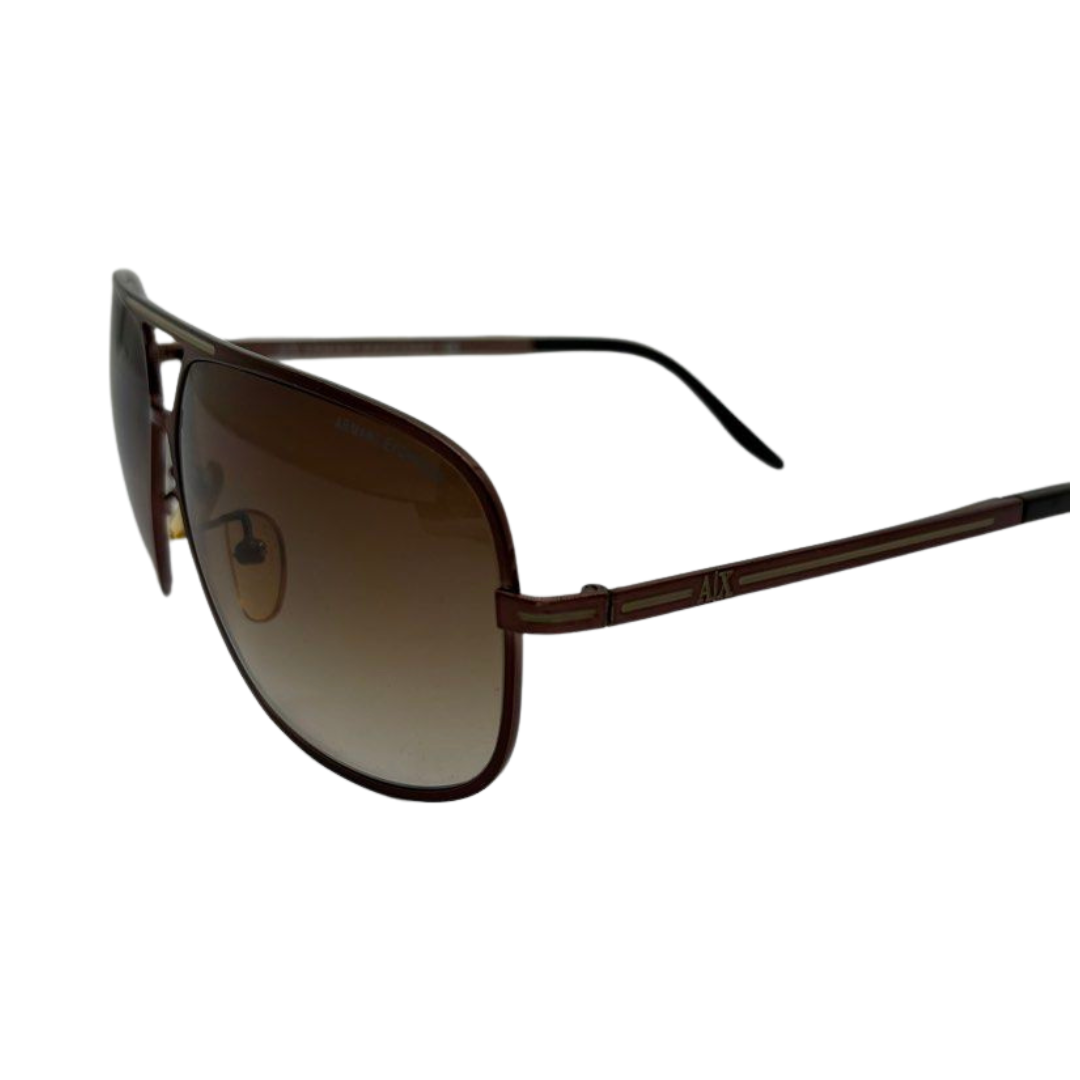 Armani Exchange AX096F/S Aviator Sunglasses, Brown
