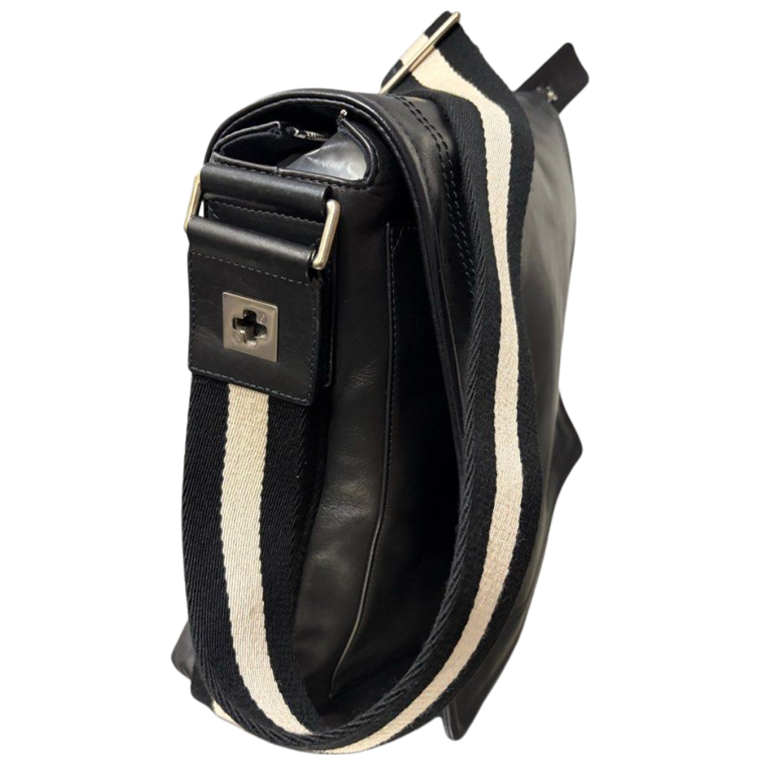 Bally Black Calf Leather Messenger Bag