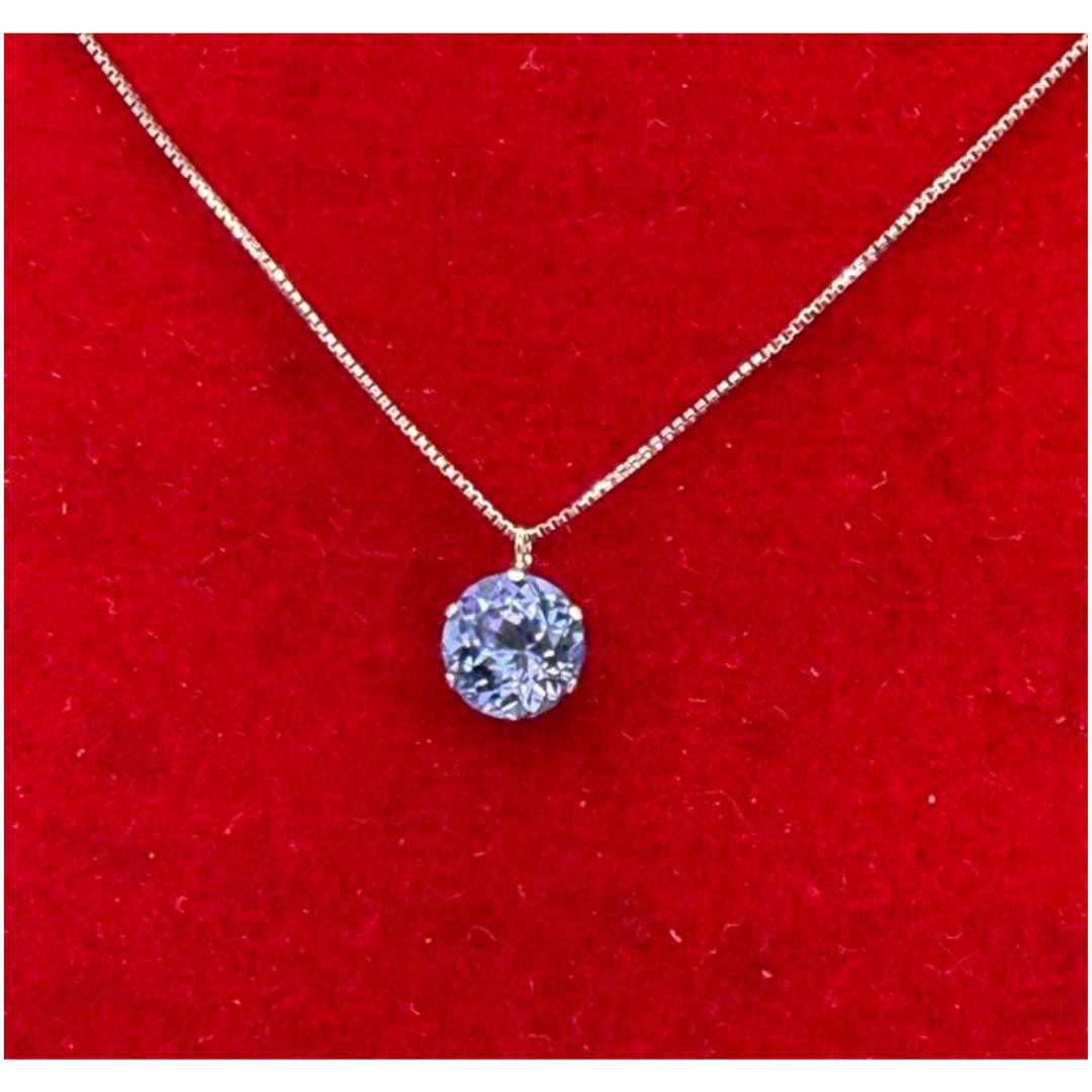 PT900 Natural Tanzanite Necklace