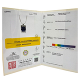 750 White Gold Natural Blue Sapphire & Diamond Pendant