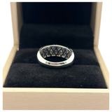 18K White Gold Melee Sapphire Ring