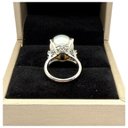PT900 South Sea Pearl & Diamond Ring