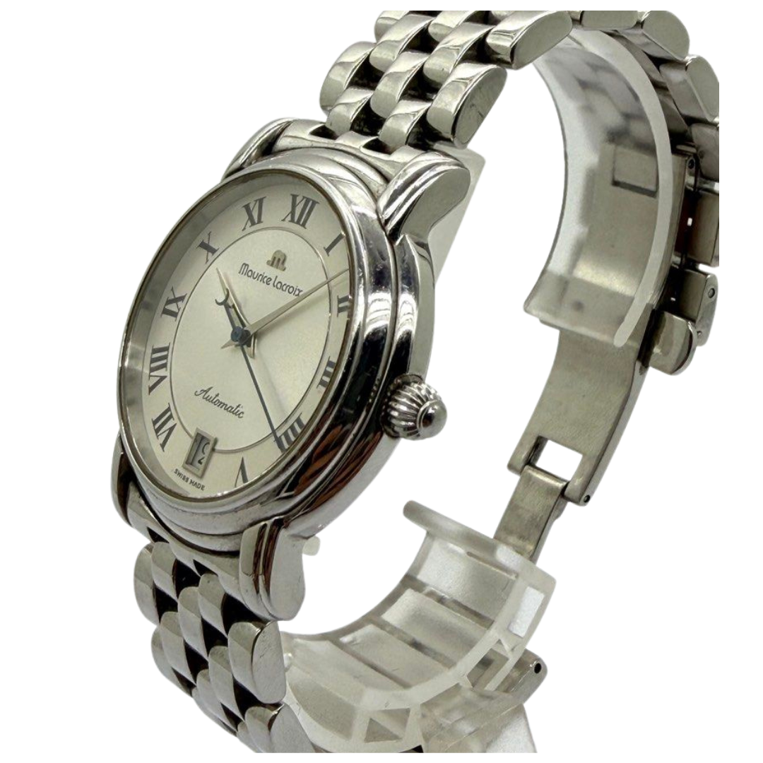 Maurice Lacroix Pontos Date 35mm Automatic Silver Dial Watch