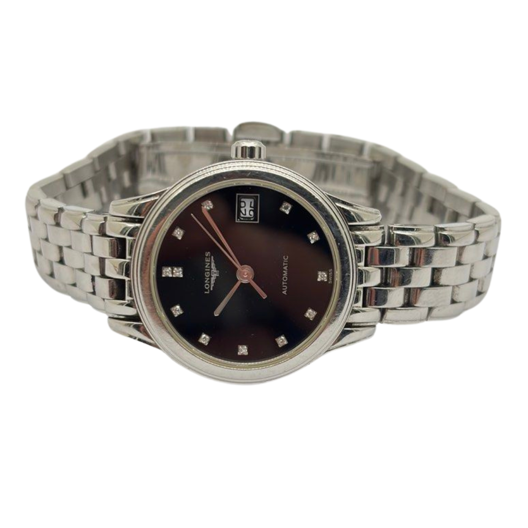 Longines Flagship Classic 26mm Automatic Steel Diamond Black Dial Watch L4.274.4 Main image