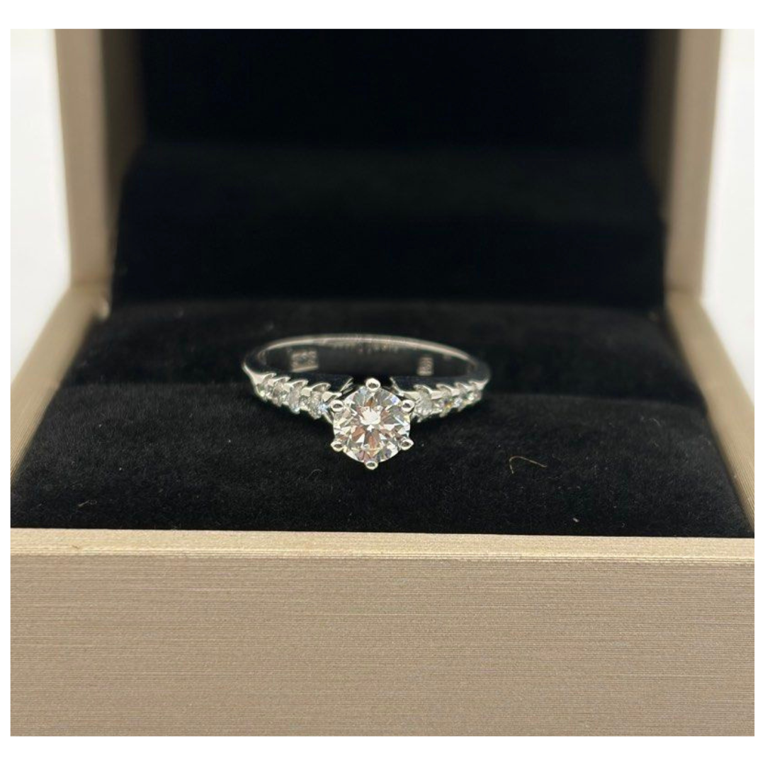 585 White Gold Natural Diamond Ring