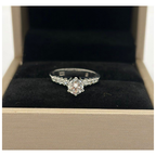 585 White Gold Natural Diamond Ring