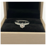 585 White Gold Natural Diamond Ring
