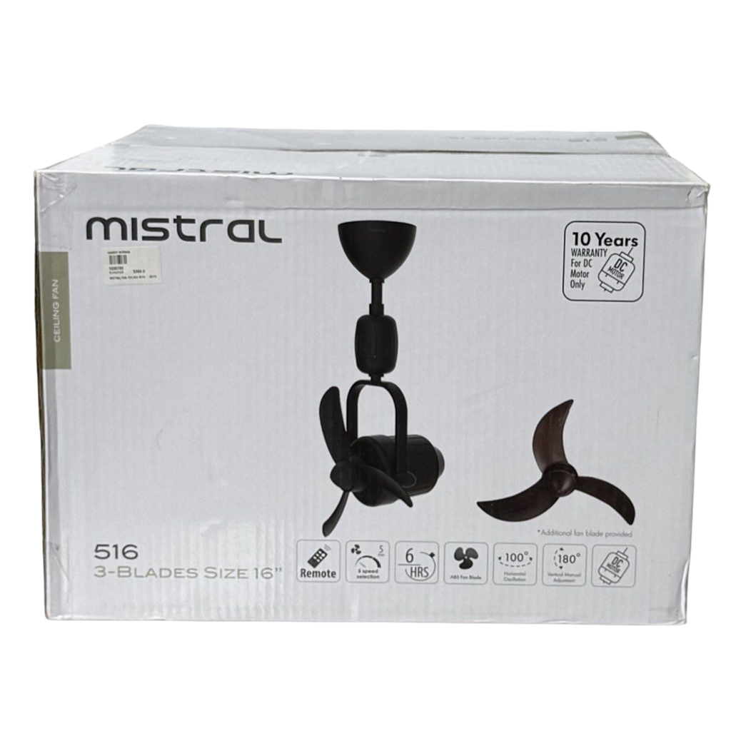 Mistral D'Fan 516 - Corner Fan with Remote, 16"