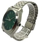 Nixon Time Teller 37mm Quartz Green Dial Steel Watch