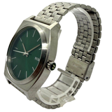 Nixon Time Teller 37mm Quartz Green Dial Steel Watch