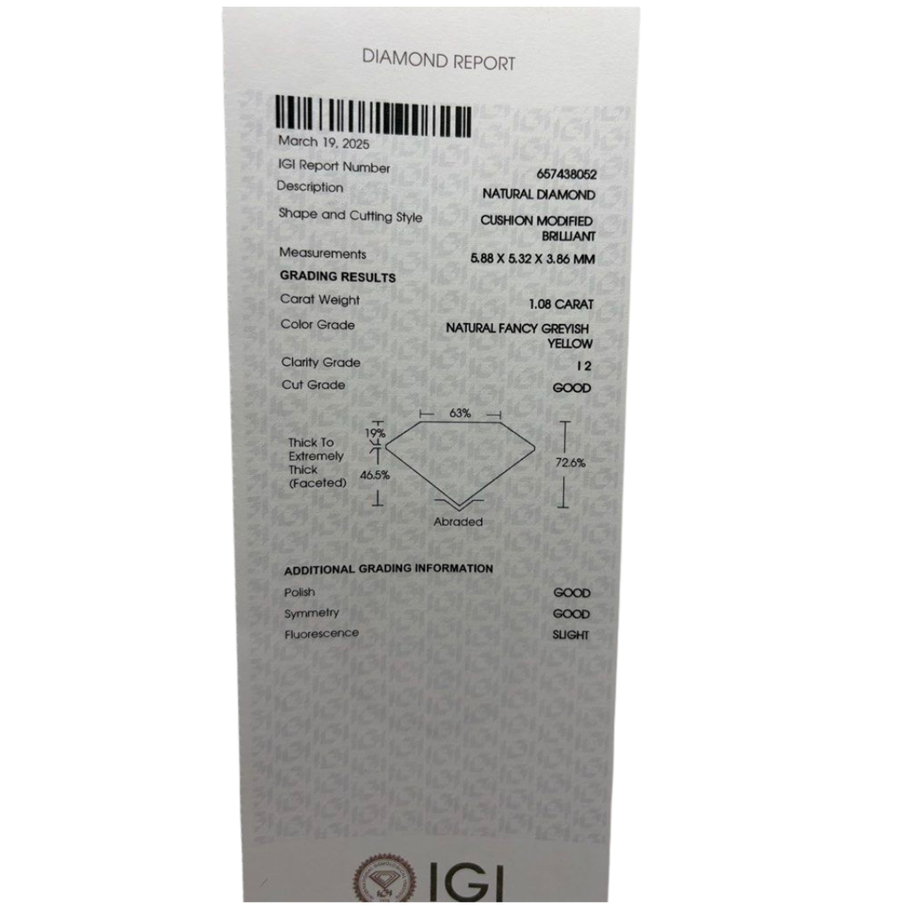 IGI 1.08 Carat Loose Natural Diamond